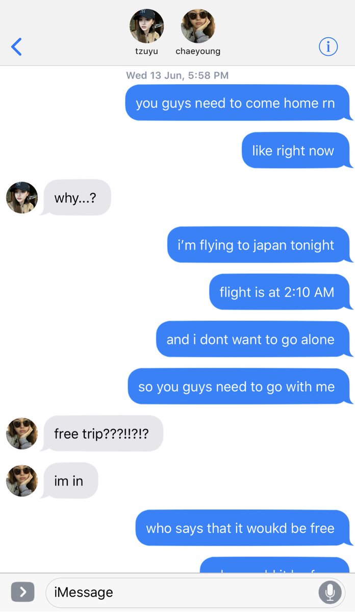 “Uh, sure, but why?” Sana asked anxiously biting her lip. “Don’t worry, it’s just my roommates are about to come home and they’re really noisy.” “Oh, text me? I don’t want to stop talking to you.” Sana admitted.“I will, oh and Sana?” “Hm?”“I love you too.”