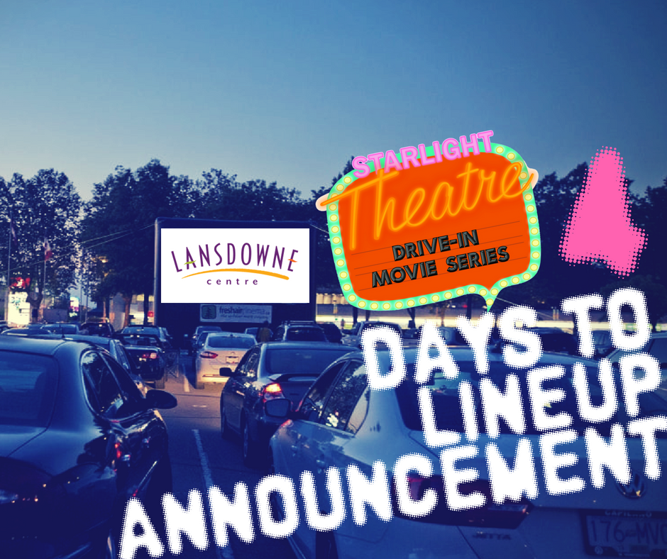 OutdoormoviesBC's tweet photo. 4 DAYS till we reveal this summer's #StarlightTheatre drive-in movie schedule at @lansdownecentre! Line-up announcement is this Wednesday, morning May 30th! #Richmond #freeoutdoormovies #familyfun #bestlineupyet https://t.co/8DKOB2c0T8