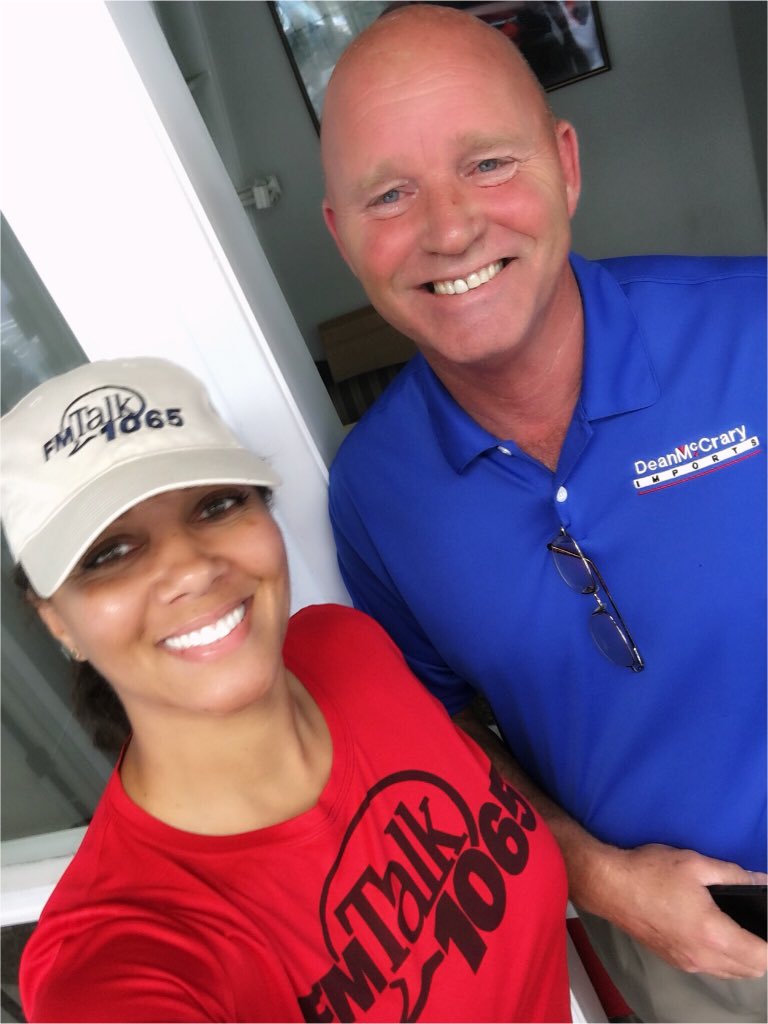 KFinProductions's tweet photo. We are live today at the all new #DeanMcCrary @MazdaUSA &just minutes away from finding out which new vehicle I’ll be zooming around town in. YES we’re saying goodbye to va-va-Voom my hot red #Mazda6 I’ve enjoyed for 2 weeks. GM Greg has details next #MiddayMobile @fmtalk1065 https://t.co/EsiNraEtaS