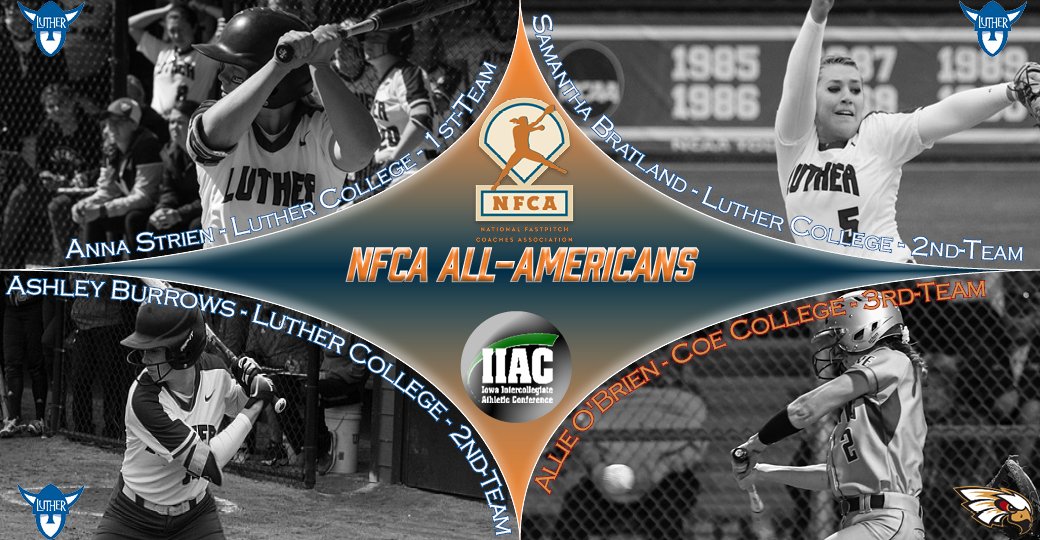AmerRiversConf's tweet photo. Three From @NorseSoftball, One From @CoeSoftball Earn @NFCAorg All-American Distinction. https://t.co/yNUywEwVW8 #IIACSB #D3softball https://t.co/iLbntCr2Jq