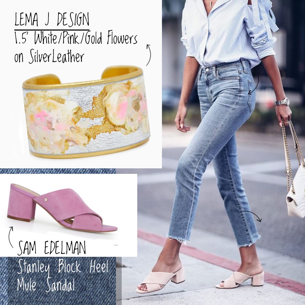 stanley block heel mule sandal