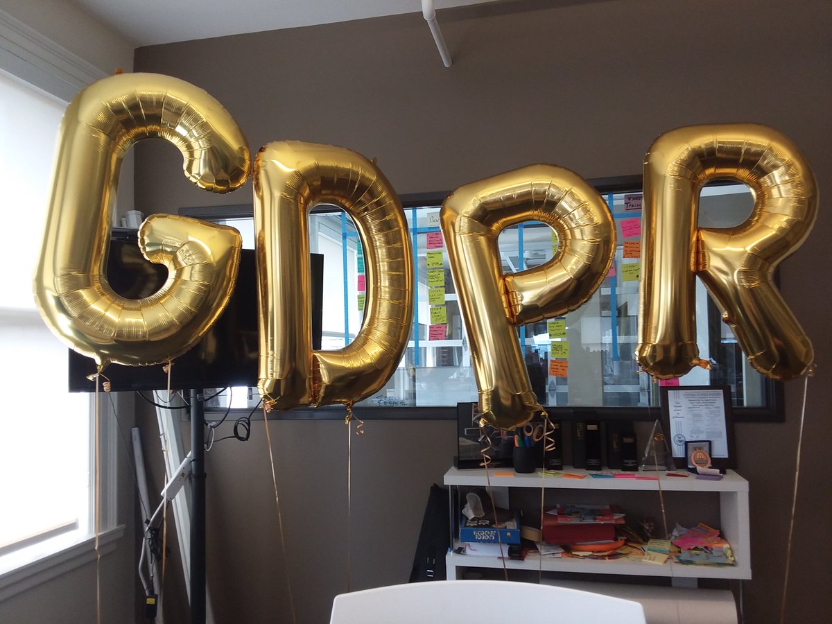 radarfirst's tweet photo. Today's the day! #GDPR is now in effect and we can all see what happens next! In the RADAR offices this afternoon we're throwing a GDPR-Party to commemorate this milestone in international privacy law. #PDX area privacy pros welcome to join! https://t.co/Z6Ads3xKdP