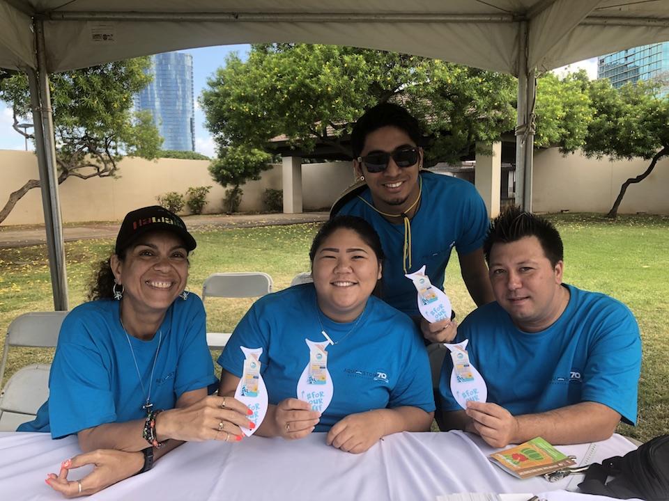 aquaaston's tweet photo. We're proud to have participated in the 40th annual Charity Walk hosted by @HawaiiLodging by keeping participants protected from the sun with reef-safe sunscreen! All donations raised from the walk will stay in Hawaii and go towards local charities. #CharityWalk #ForOurReef https://t.co/8btqnO1xjh
