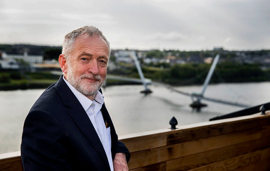 DerryEnquirer's tweet photo. JEREMY CORBYN VISITS WALLED CITY - UK Opposition Leader Jeremy Corbyn was in Derry on a visit with politicians and business figures. The Labour leader is said to have received a very warm welcome, but left with warnings from locals about the effect Brexit could have on the North. https://t.co/F80MKlu27D