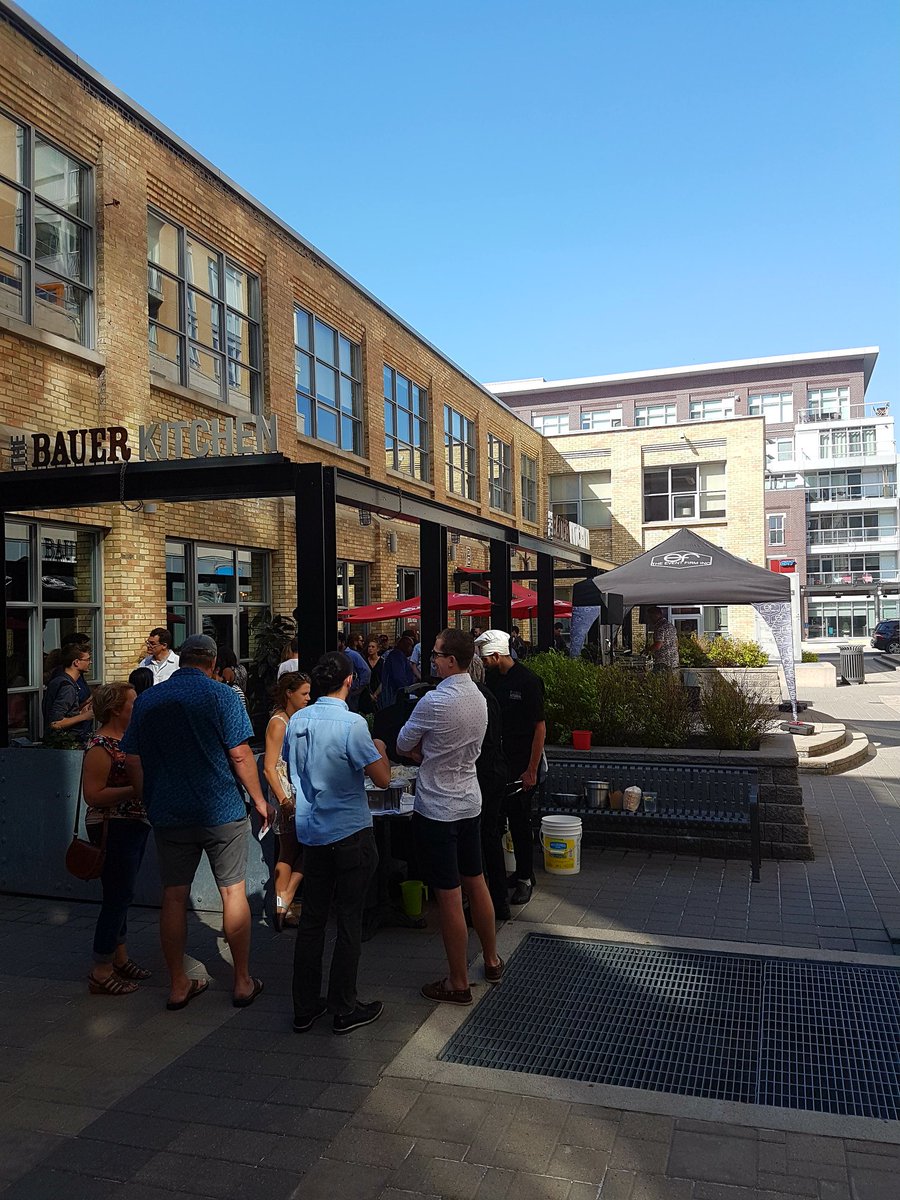 AlexBielak's tweet photo. Patio party and beer/wine tasting is underway @TheBauerKitchen #perfectpatioweather https://t.co/VneAyI9Bhn