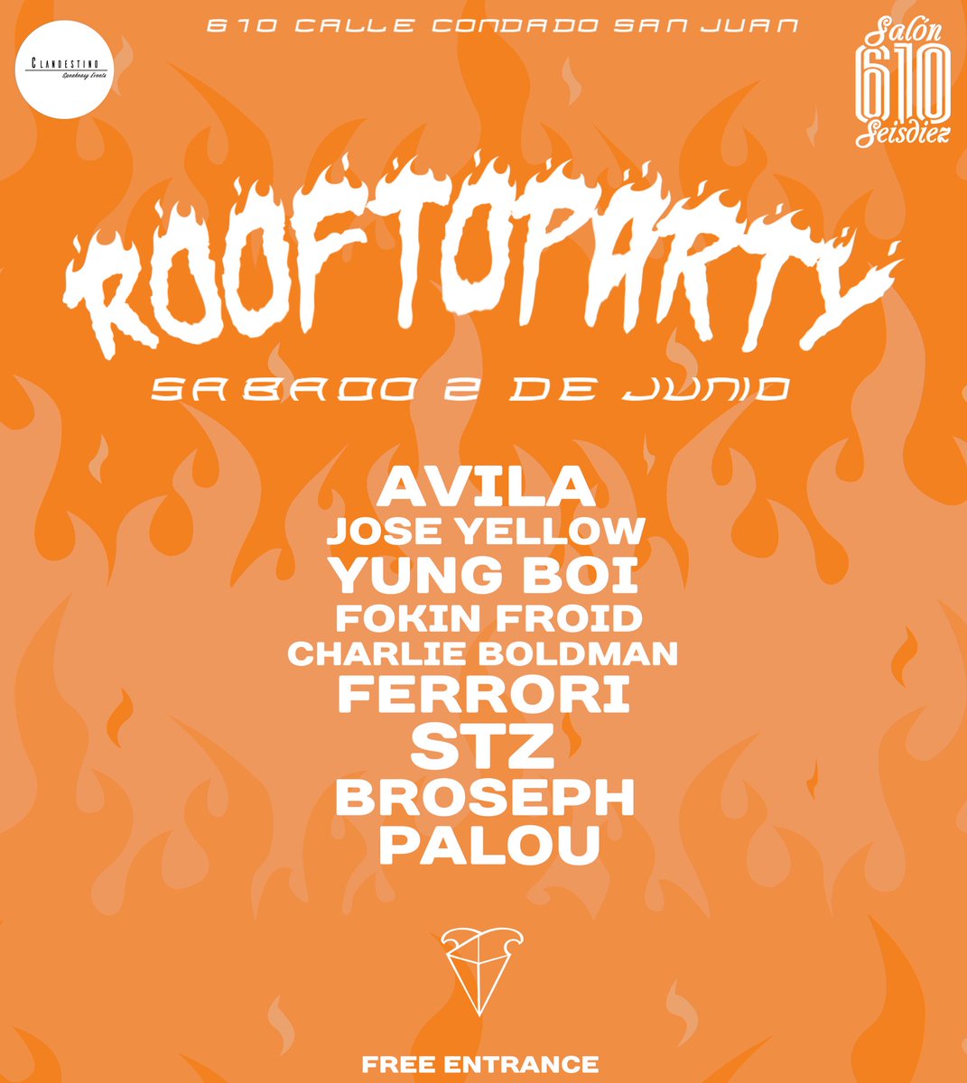 rooftoparty's tweet photo. LINEUP DEL #ROOFTOPARTY
SALON 610 📍CONDADO
#TRAPHOUSE 🔥🔥🔥 https://t.co/MgaBSPRNXp