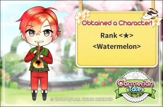 CosmicMilkyway_'s tweet photo. Obtained <Watermelon> Cannerian! #CannerianTale #Day7 #Day7US And▶https://t.co/D1jl6j40gV iOS▶https://t.co/S0FkwdzCer https://t.co/l1z6ZKNJdp