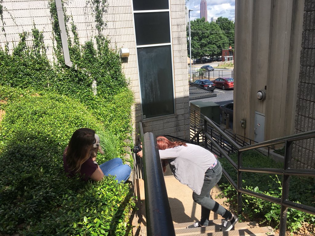 christinahill__'s tweet image. When you see amazing photos and videos from @atlantahumane, know that it’s these two amazing gals (and a lot of ‘Is this lighting good? Does this angle look okay? Can you sit in that bush?) behind it all.