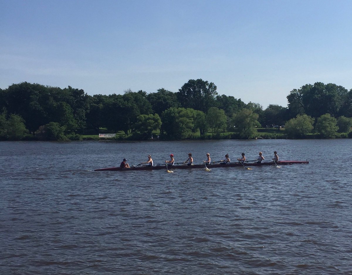 BillHirschman's tweet photo. MBA Ltwt 8 gets edged at the line and just missed out on a trip to the semis. With 6 Freshman in the boat, they had a strong showing and represented MBA Rowing very professionally. We are so proud of these guys and they will only get faster. They’ll be cheering on their brothers. https://t.co/RGQ4D2SDhE
