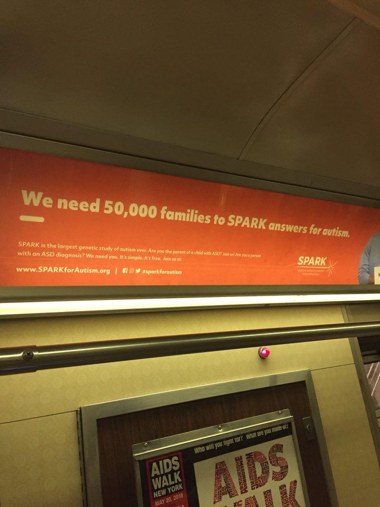 c8linmch's tweet photo. So cool to see this recruitment poster on the train for a study we’re sequencing / results we’re analyzing! @nygenome https://t.co/arPRMfO1jY