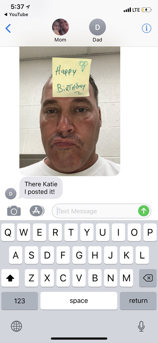 englek19's tweet photo. I told my dad this morning if he doesn’t post something ab my birthday on social media it’s like he never wished me one (he has no social media) ...think it took him about 6 hours to come up w this https://t.co/sYyVqUrtsj