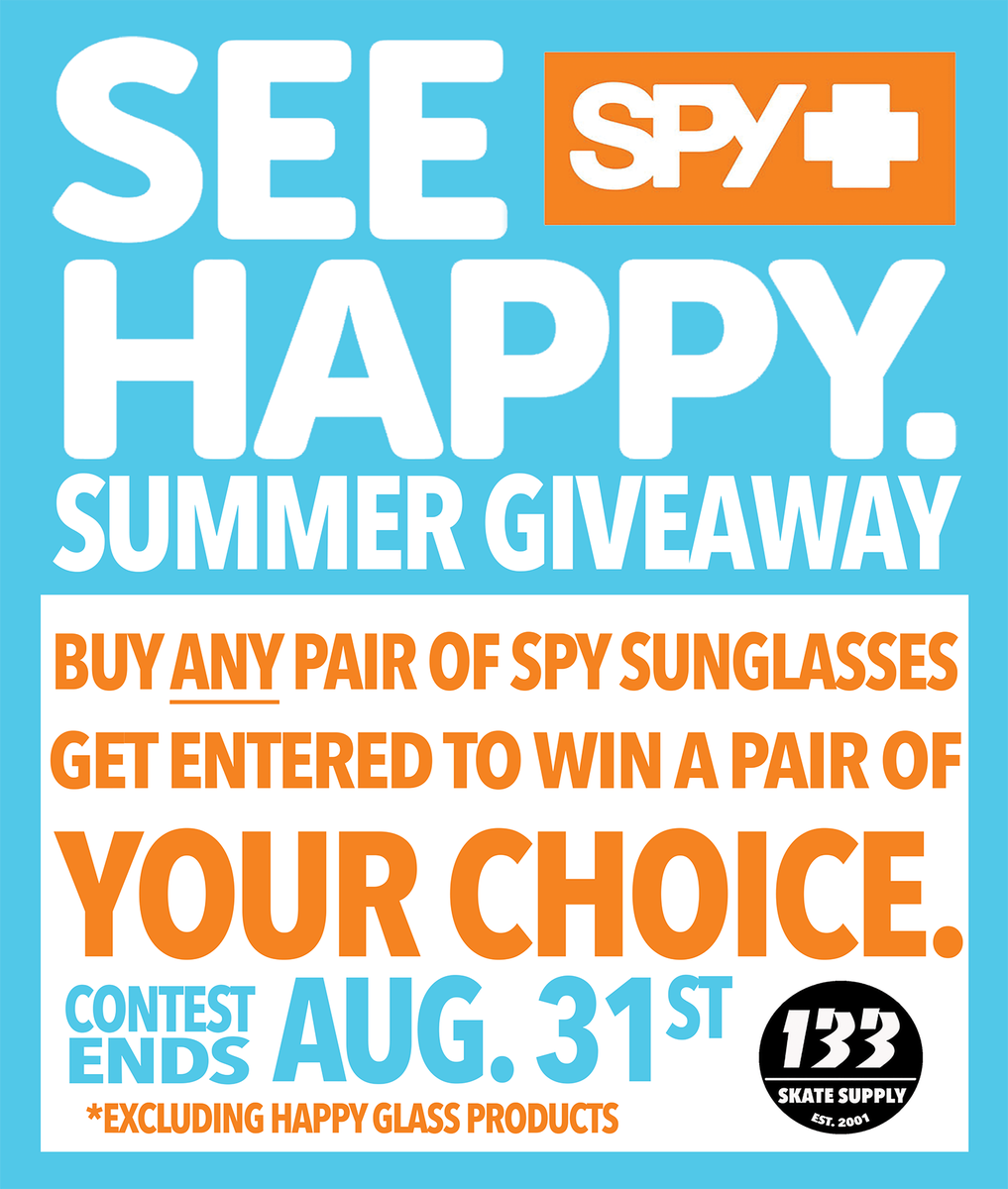 onethirtythree's tweet photo. Back again this summer with the @spyoptic #SeeHappy Summer Giveaway! We draw 1 name per month for 3 months, winner receives a free pair of Spy sunglasses of their choice! The earlier you buy the more chances you have to win as we leave the names in all summer! ☀️ 😎 ❤️ https://t.co/zT9W4BIbd4