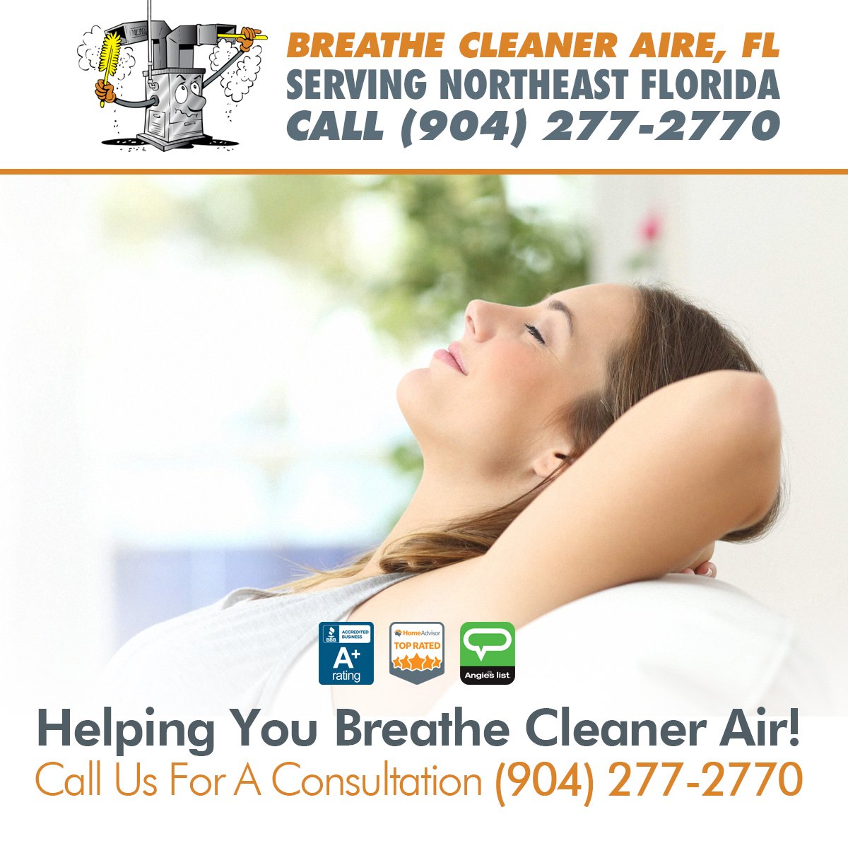CleanerAireFL's tweet photo. #BreatheCleanerAireFL has the capability to test for various levels of Dust, Carbon Monoxide, Carbon Dioxide, Radon and Smoke within your home. These impurities can cause allergic reactions, breathing difficulties and disease. Call us today for a consultation on (904) 277-2770. https://t.co/4L73tKpgPn