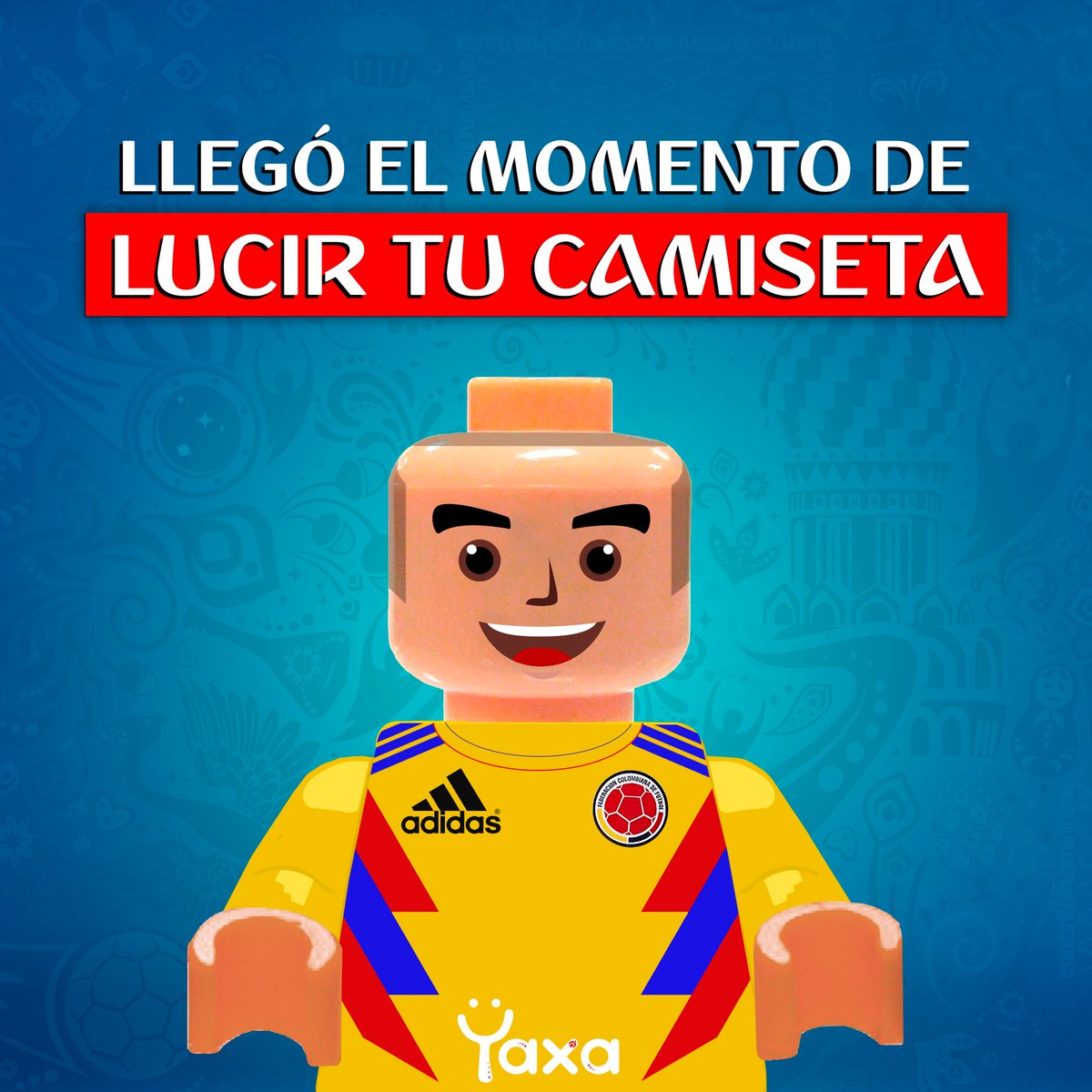 Yaxaco's tweet photo. Con nuestro equipo van los sueños de todos los Colombianos y nuestras ganas de poner en alto nuestra bandera tricolor #Yaxa acompaña a nuestra selección Colombia, vive lo mejor del mundial Rusia 2018 ingresando aquí https://t.co/qdGxyRrOQX #PiensaEnYaxa #SomosNuevaRaza 💪⚽🏅 https://t.co/IAa0LaBPmu