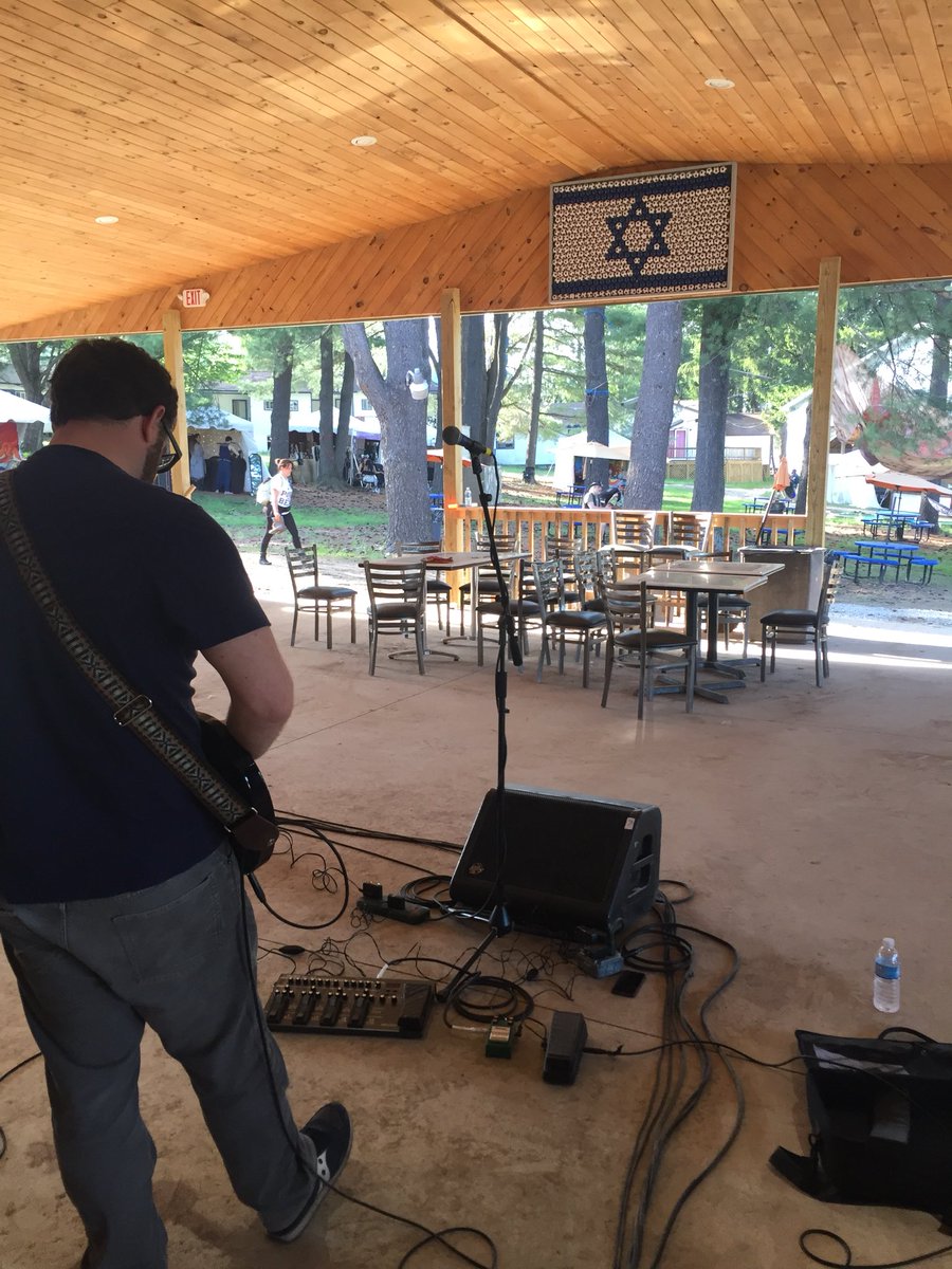 Polyvamp's tweet photo. Getting tuned up on ze Porch Stage 🇮🇱 https://t.co/EWKfCXcJ9X