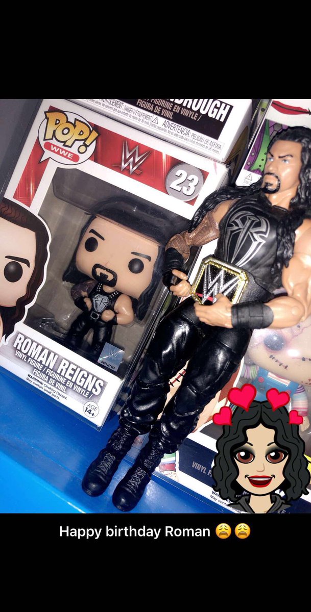 Smokey_Eyes_x0x's tweet photo. Happy Birthday @WWERomanReigns !!! #fromyourfavoritefan #romanreigns #wwe #funko #funkopop #wwepops https://t.co/nCFALj4A09