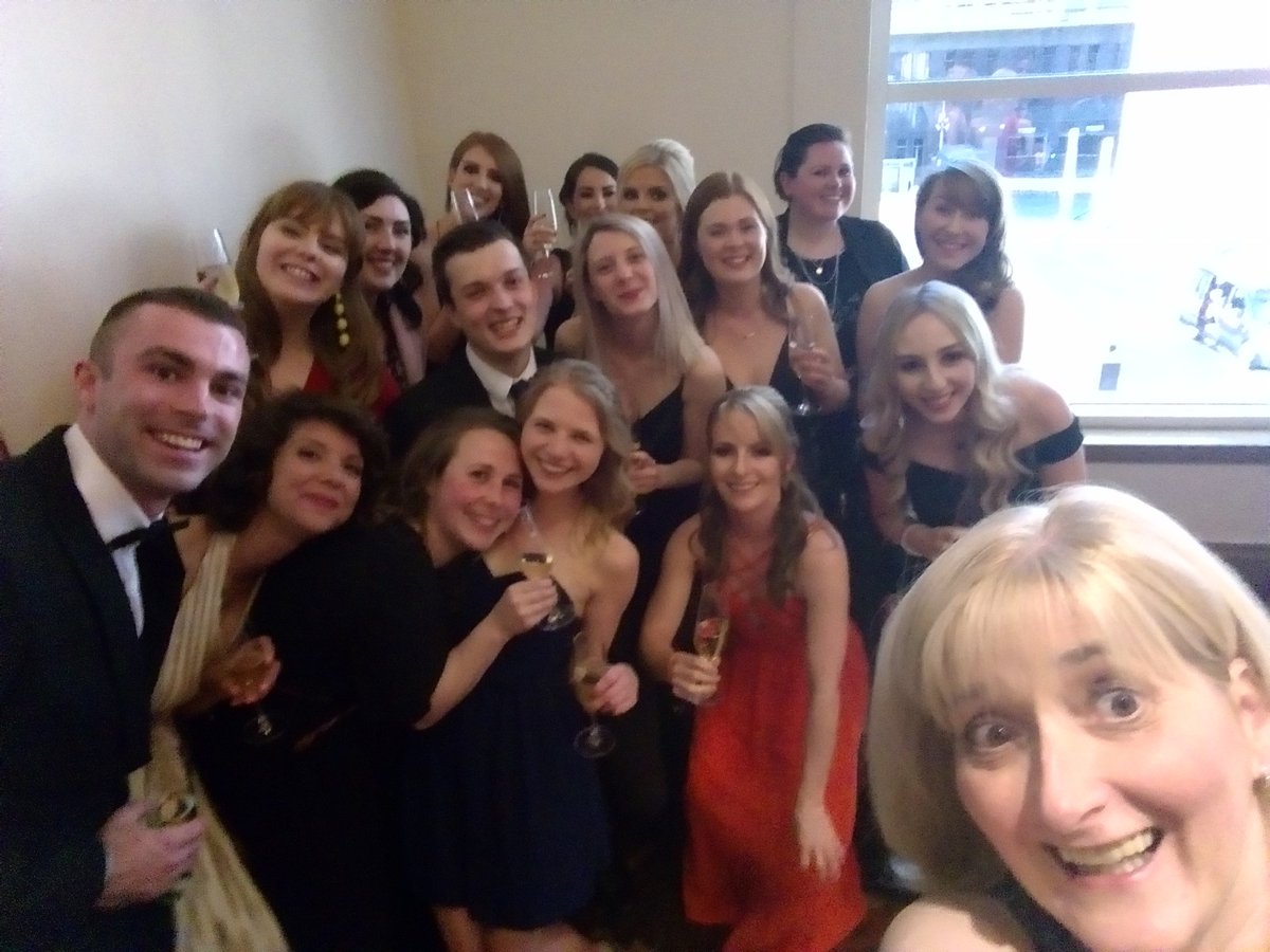 evelynhart20's tweet photo. #StrathPGDE Team three you have been a joy to work with. Hope you party on in to the night. I'll look forward to celebrating, more formally, with you all on Wednesday.  For now, let your hair down-you've earned it. #GradBall https://t.co/ukccK0eoO8
