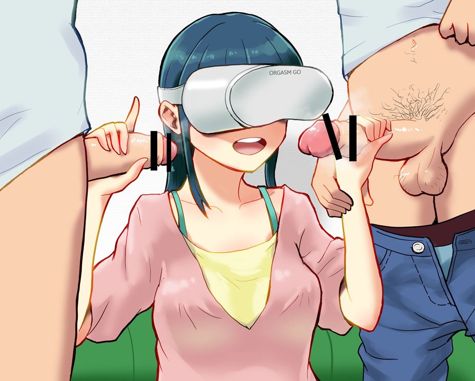 [R-18] 初体験の彼女にやさしく手ほどきする僕ら #vr #手コキ #目隠し https://t.co/mQI4bK9xqC 