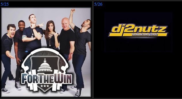 We have an awesome weekend of live entertainment planned for you!