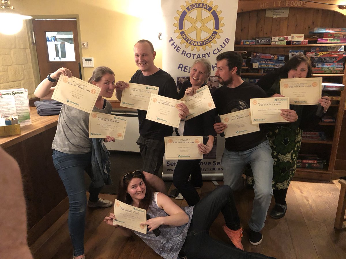 RedruthRotary's tweet photo. Pub Olympics having fun raising funds for Shelterbox https://t.co/tyhwLKVMl4