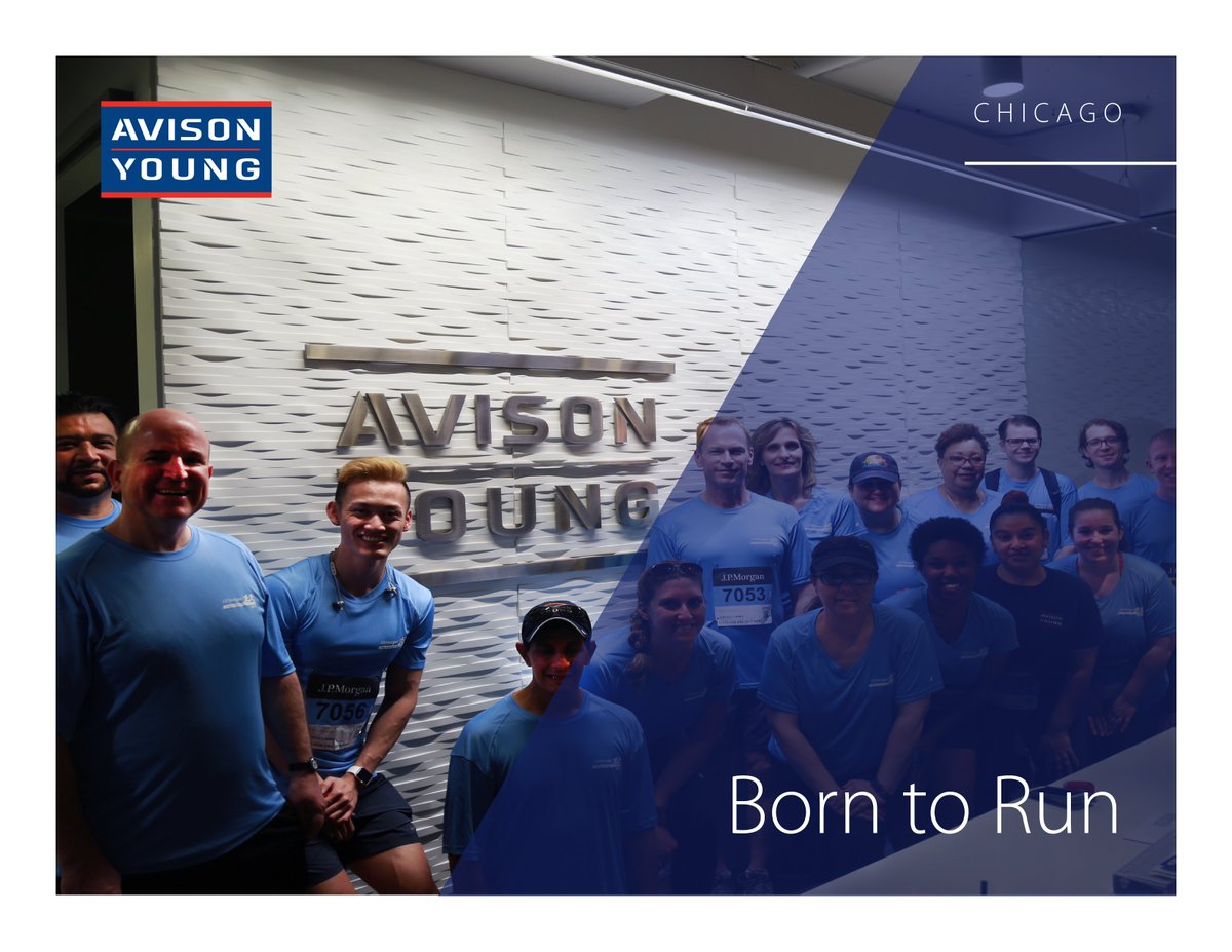 AvisonYoung's tweet photo. Employees from Avison Young's #Chicago office put on their running shoes last night as they participated in the @JPMorgan Corporate Challenge to promote health and fitness in the workplace. Good work, team! #JPMCC #DeliverDifferent #WINdyCity #BorntoRun https://t.co/MtjvoAzFVV