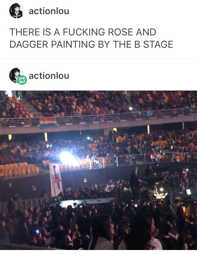 LHupdates's tweet photo. OMG THERE IS AN ENORMOUS ROSE AND DAGGER PAINTING 🌹🗡 https://t.co/wxvViBo7t8