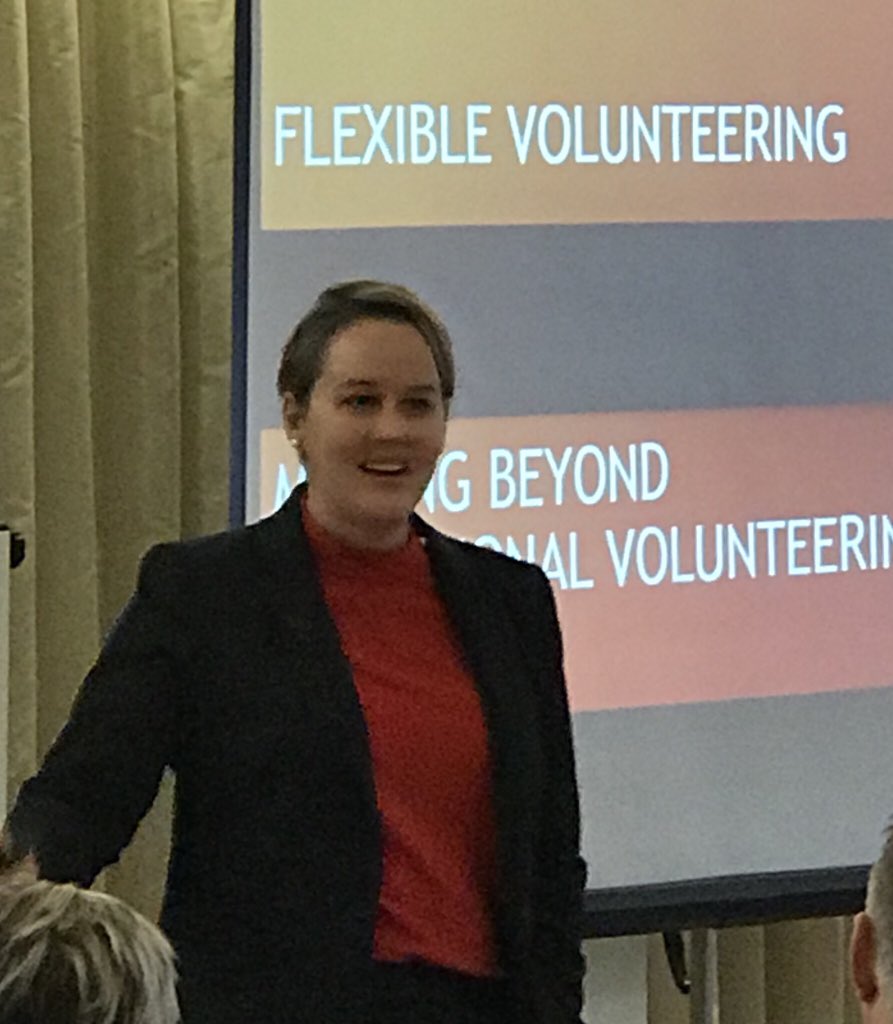 SASEStraining's tweet image. Keynote, Amanda Williamson Senior Manager - Assurance Pricewaterhouse Coopers is talking about Flexible Volunteering at #umf18