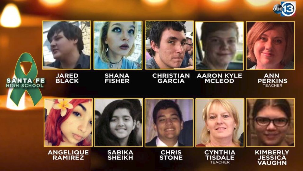 REMEMBER THEIR NAMES AND FACES, NOT THE SHOOTER'S!🙏🏻

Why do we only rest in peace why can't we live in peace too!?

#NeverAgain #GunControlNow 😡

💔#SantaFeHighSchool💔 #EnoughIsEnough #SensibleGunLaws #Basta