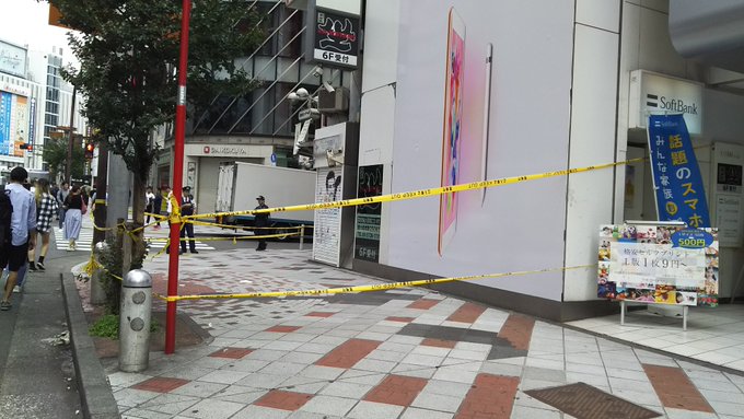 飛び降り自殺 落下事故 渋谷 センター街ソフトバンク ビル 地面血だらけ 立ち入り禁止 東京都渋谷区宇田川町 まとめダネ