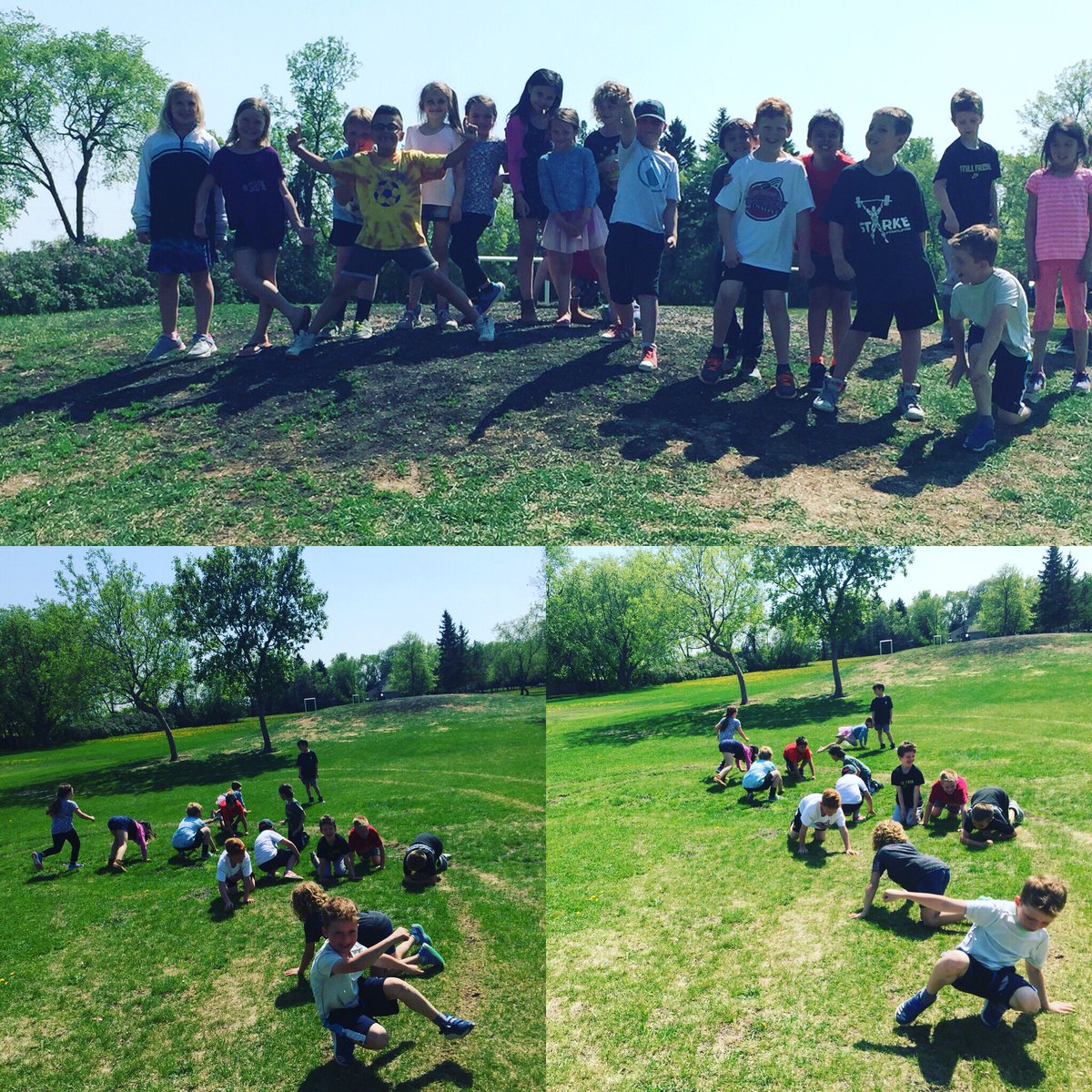 Took our science class outside to practice different motions and positional words!
