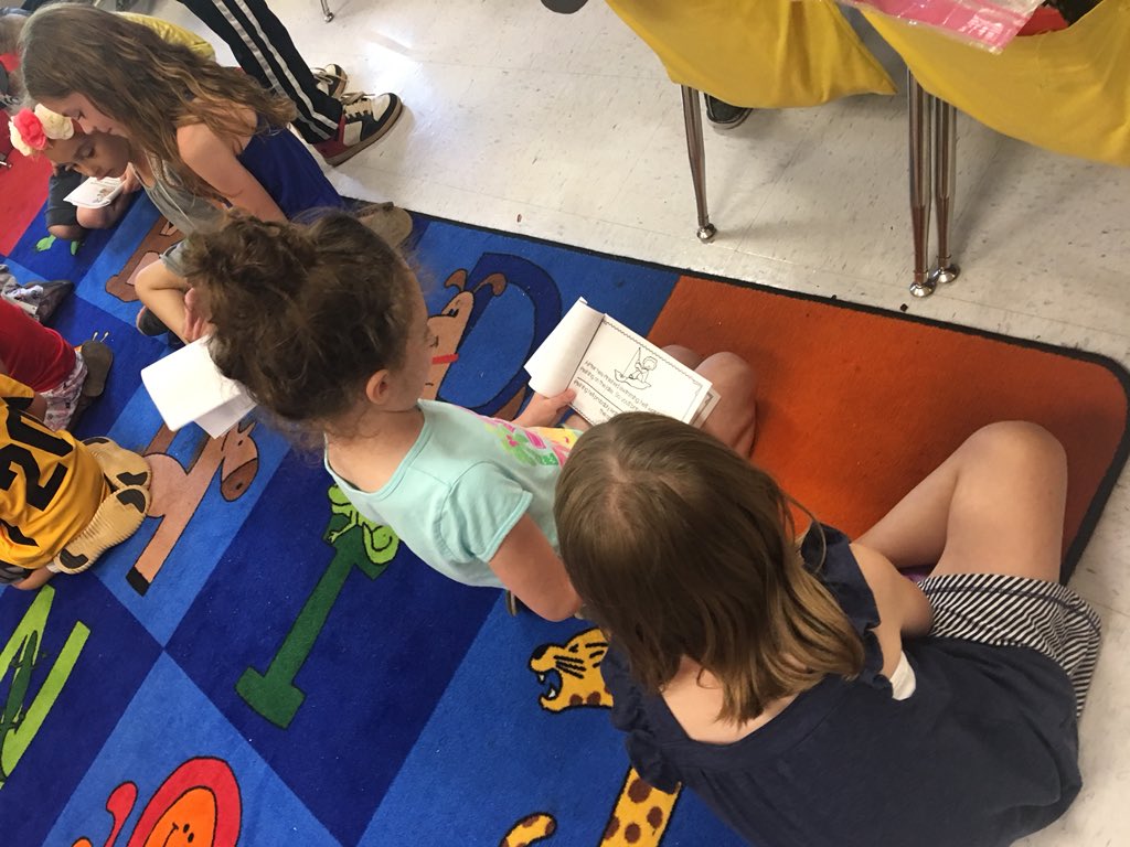 Sharing our books with Mrs. Grave’s class! #welovereading