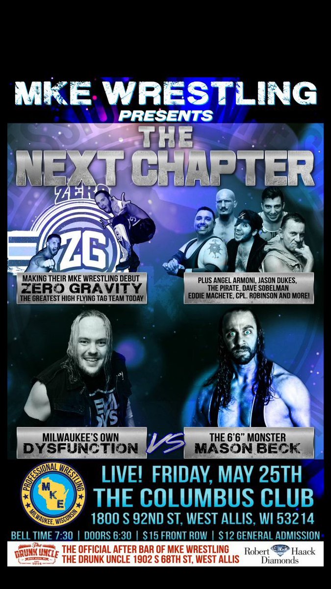 thegrappletalk's tweet photo. #MKETheNextChapter @MkeWrestling Results - West Allis, WI @IndyPowerRankin #MKE https://t.co/tM1RN5MMPS