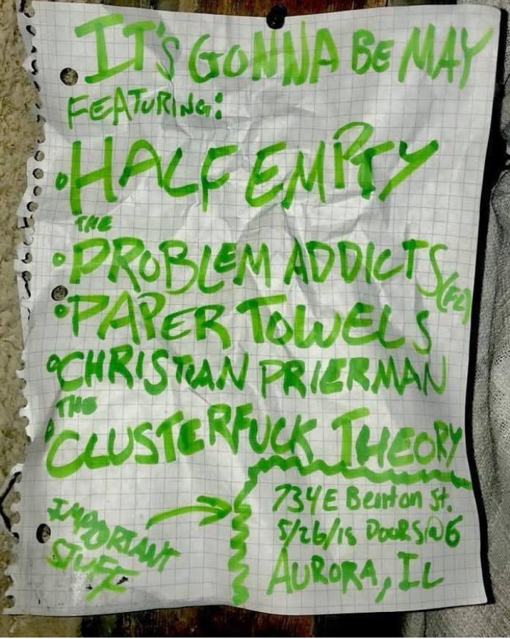 HalfEmptyIL's tweet photo. Come thru!!!!! Show tomorrow at the halfway house. @I_ride_dragons will be there @ijoinedtoolate and Christian from @infamousmartyrs !!!!!! https://t.co/feK86cuaQ8
