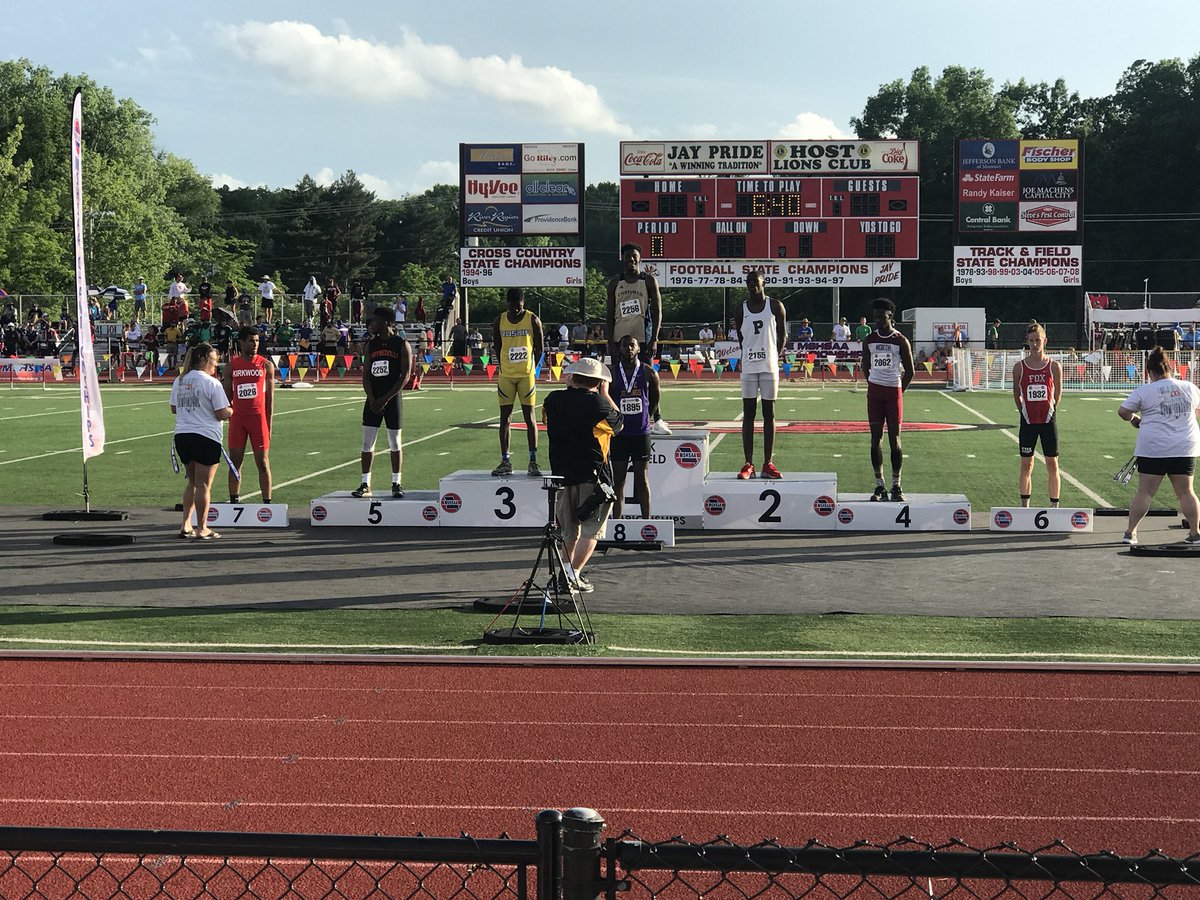 TrackStars_RHS's tweet photo. Congratulations to Aaron Jones who finished 3rd today in the triple jump! He will also be competing in the high jump tomorrow at noon! Proud of you Aaron, you’re not done yet! @OfficialATJones https://t.co/4orAAldRHR