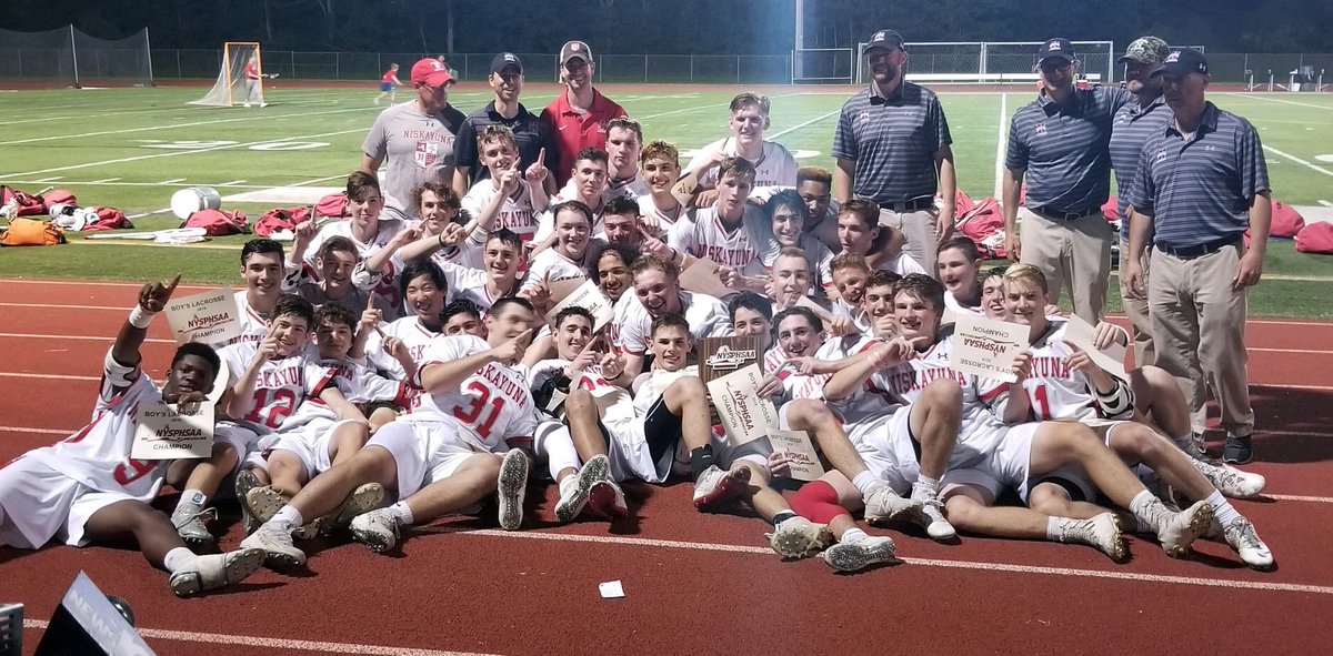26_win's tweet photo. Congratulations to the 2018 Section II, Class A Champions: Niskayuna Lacrosse wins its 16th sectional title in 25 years. https://t.co/ke48lW5uy1
