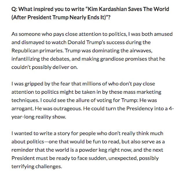 richardhine's tweet photo. #MyEndOfTheWorldTheory Was spelled out in the satire I wrote about the #CelebrityCIA that "smart" people thought was too ridiculous to read because @KimKardashian was in the title. And now she's our only hope. (Save us, Kim!) #PeaceExplosion https://t.co/i1MNmZvbir https://t.co/uJ8jMB5epi