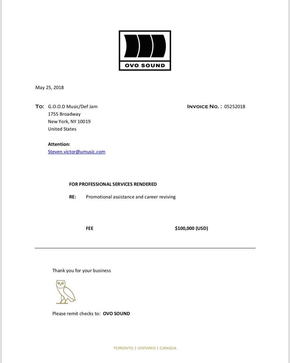 Skate_TYO's tweet photo. #PushaT @PUSHA_T .. invoice for services rendered .. #Drake @Drake is #Thanos ... #DuppyFreestyle #Scorpion #June2018 #OVO4Ever https://t.co/DRDOC3xhvq https://t.co/jibHh6VYkf