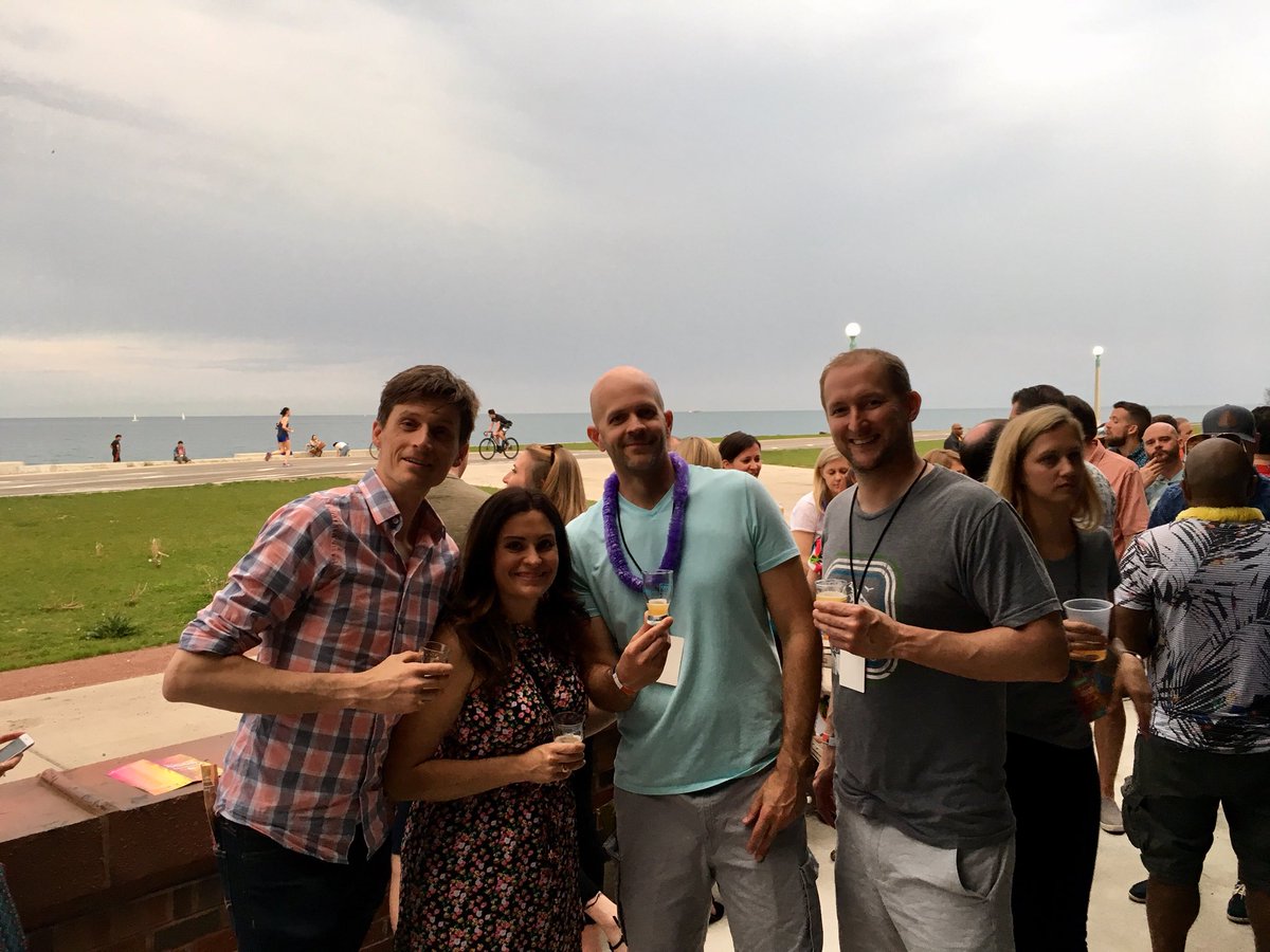 TheRealChicago's tweet photo. Loving this Friday night at the #GoodLibations beer festival to close out @ILCraftBeerWeek with the @IllinoisBeer brewers. @Dryhopchicago and @sainterrantbrew hazy IPA collaboration is the early winner https://t.co/TydIifKPEw