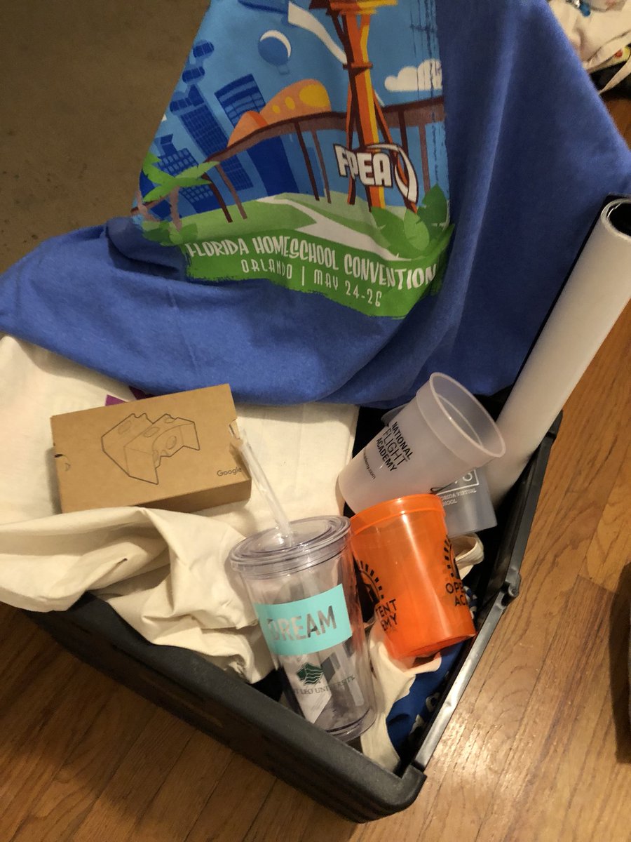 SunnyEvals's tweet photo. Cart full of purchases, curriculum info, and convention swag from my whirlwind trip to the FPEA convention in Orlando today. Can’t wait to share some of the awesome new resources and curriculum I learned about. But for now, sleep. #fpea2018 https://t.co/L8nc0eNIfG