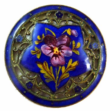 brooding_squid's tweet image. Victorian Enamel Pansy Button.... #touslesboutons #broodingsquid