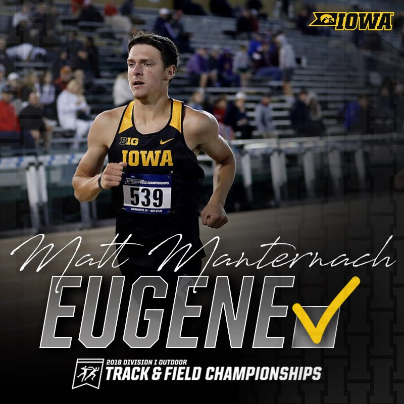 Hey Matt, we'll see you in Eugene! Matt Manternach dives across the finish line to clock his 2nd PR in as many days at 1:48.63 to qualify for the 800 meter semifinals at the #NCAATF Championships! #WeAreOne