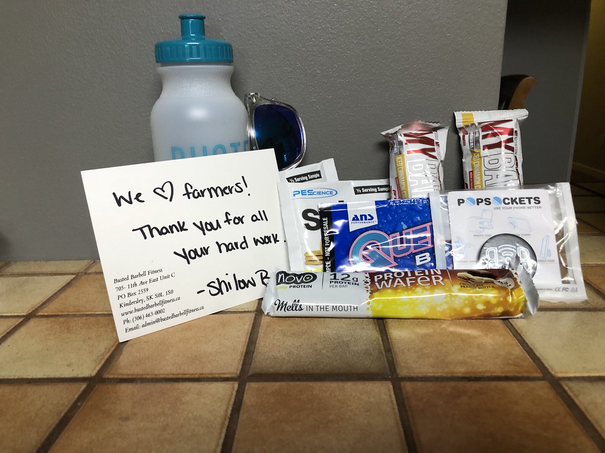 A huge thank you to <a href="/BustedBarbell/">Busted Barbell</a> and <a href="/shilowj/">Shilow Jay</a> for the care package and the awesome card.   And who wouldn’t love a farmer!!!