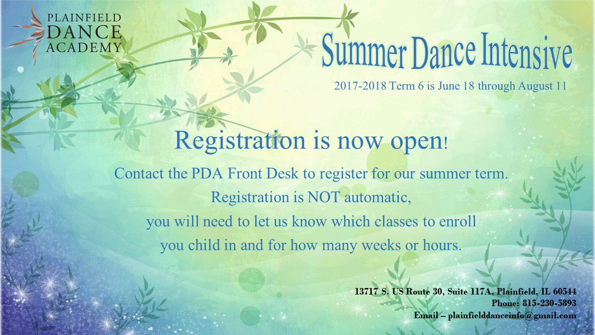 DancebyPDA's tweet photo. PDA is now accepting registration for our summer term. We treat the whole summer as an intensive. You can join in the all the fun, or pick and choose when you will take class. Please contact the PDA front desk as you are not automatically enrolled into this term! https://t.co/AeuKg1EKVf