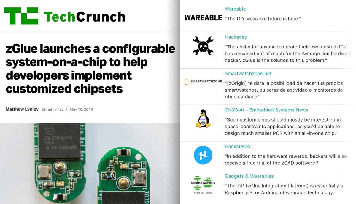 zglue's tweet photo. "The DIY wearable future is here." -- Wareable.
Your idea + zOrigin = IoT product. Preorder #zOrigin now, starting at $49.
https://t.co/O47wKn3W0k
#wearable #IoT #Crowdsupply #DIY #ElectricalEngineering #Semiconductor #Opensource #activitytracking #Fitbit https://t.co/PU98yaVSFE