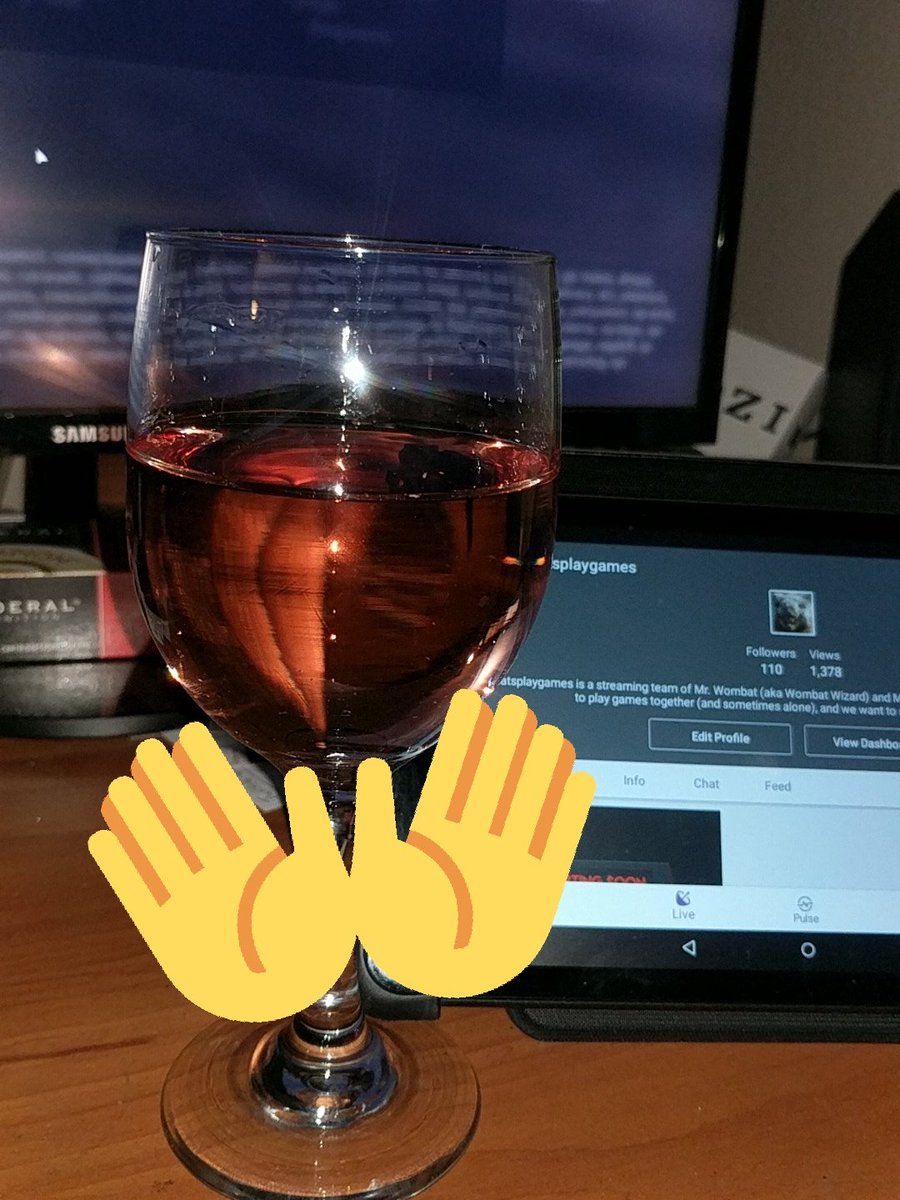 WombatsPlay's tweet photo. Wine... Bc why not... Waiting to get into the game.... Tomorrow night I will be drinking martinis.... Get enough bits and love tonight I'll do my first cam stream.... Show some love ♥️ #PiperStarr #GTAVRP #SupportSmallStreamers #NoPixel https://t.co/rCtH2wgGX8