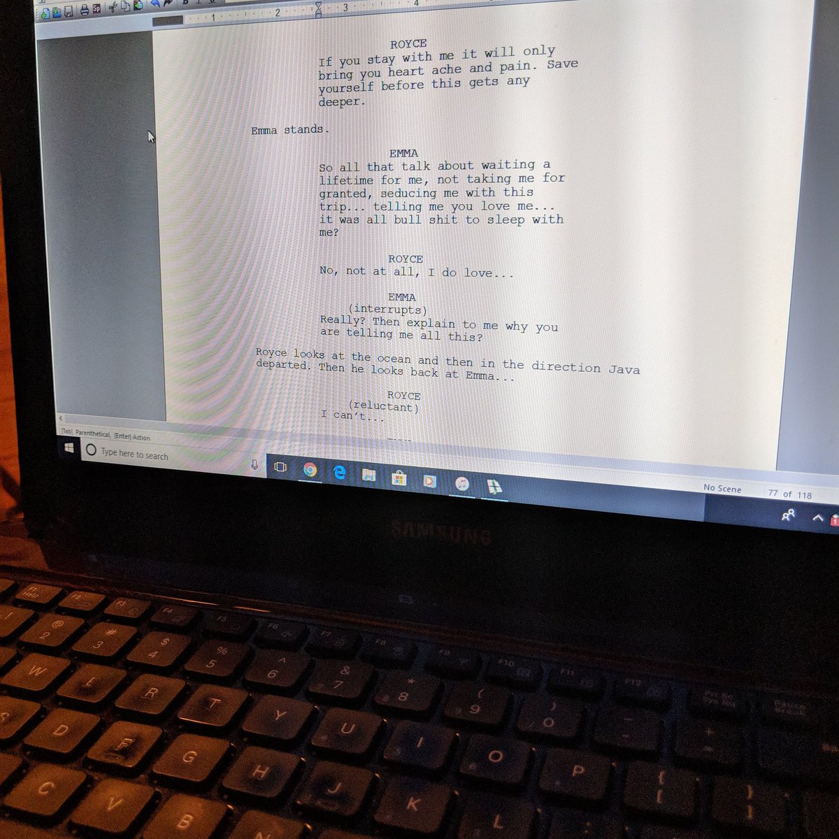 Time to get back in the zone and polish the #script! Thanks <a href="/zoeydeutch/">🍂</a> for being my inspiration for the female lead, Emma! #screenwriting #Writing #screenwriter #writerslife #NoAgeNoLimitNoDeath #love #romance #drama