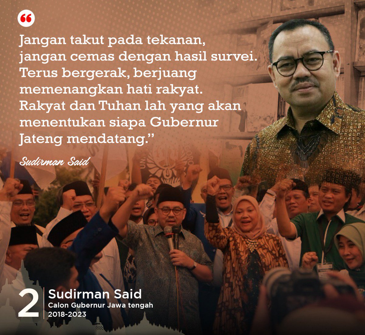 sahabatsudirman's tweet photo. JATENG BUTUH PEMIMPIN BARU KARENA
1. Perubahan niscaya dibutuhkan utk perbaikan kesejahteraan warga Jateng. Pergantian kepemimpinan adalah jalan keluar yang pertama dibutuhkan. Sebab diukur dari tingkat kemiskinan & pengangguran, tak banyak perubahan 5 tahun terakhir.
#Dirmanida https://t.co/AAifKOcT5d