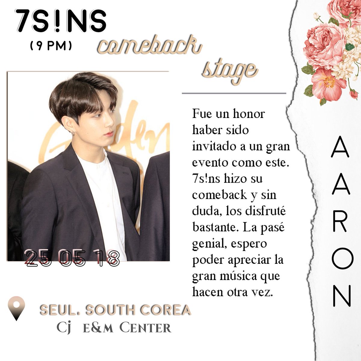 moonbxld's tweet photo. ┋7𝘀!𝗻𝘀 - 𝒸ℴ𝓂ℯ𝒷𝒶𝒸𝓀 𝓈𝓉𝒶ℊℯ
　 　　　 　　　　 　　 　　18 년 5 월 25 일
Fui invitado a este gran, sin duda alguna, comeback y lo disfruté muchísimo. Muchas gracias por dejarme estar presente. #7SINSCB https://t.co/NGSSnKEf1W