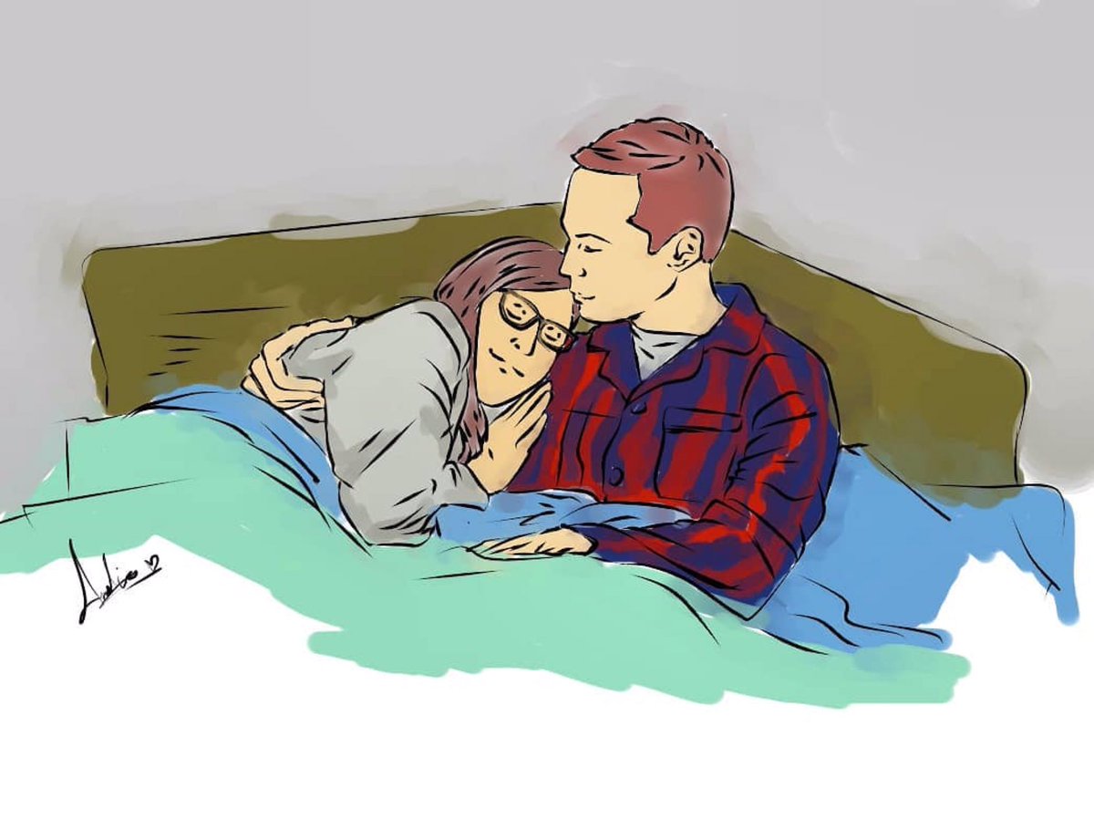 Emmy4Mayim's tweet photo. Mr & Mrs #Shamy sweet nights before dreamland by 🎨 #analicedepp23
#fanarfriday #sheldoncooper #amyfarrahfowler #bigbangtheory
#artoftheday #illustration https://t.co/csilwIe9nB