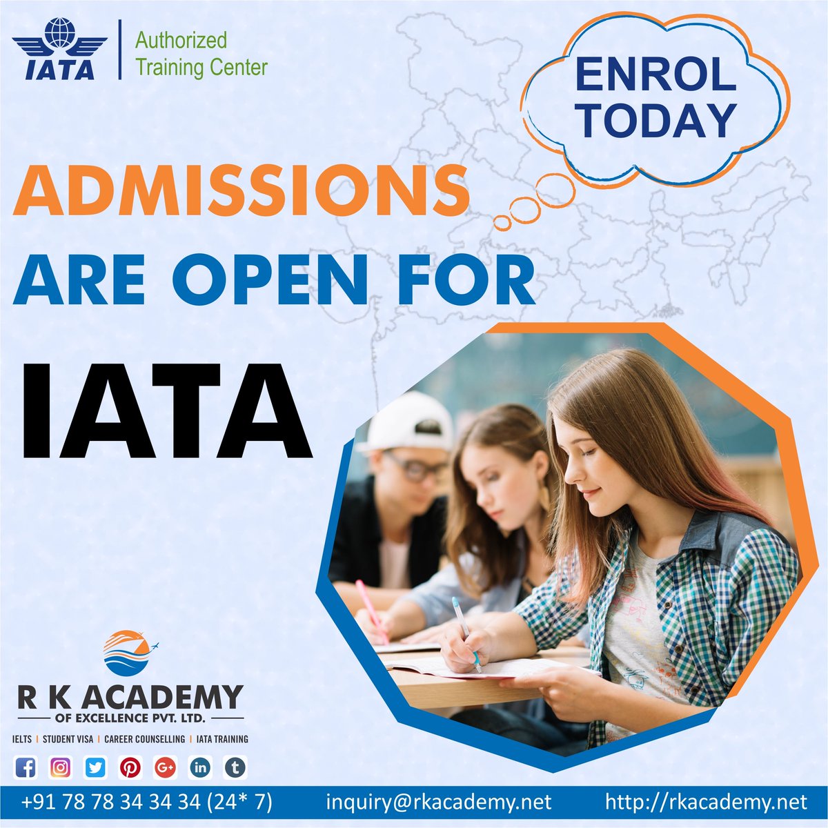 rkacademy_net's tweet photo. Make sure you do not miss out on the admission in #IATA. Inquire today and be a part of the #IATA_batch!!
Visit: https://t.co/uSRPLOsMIZ
#IATACourse #LearnIATA #IATACourseAhmedabad #RKAcademy https://t.co/jVrb9xbo24